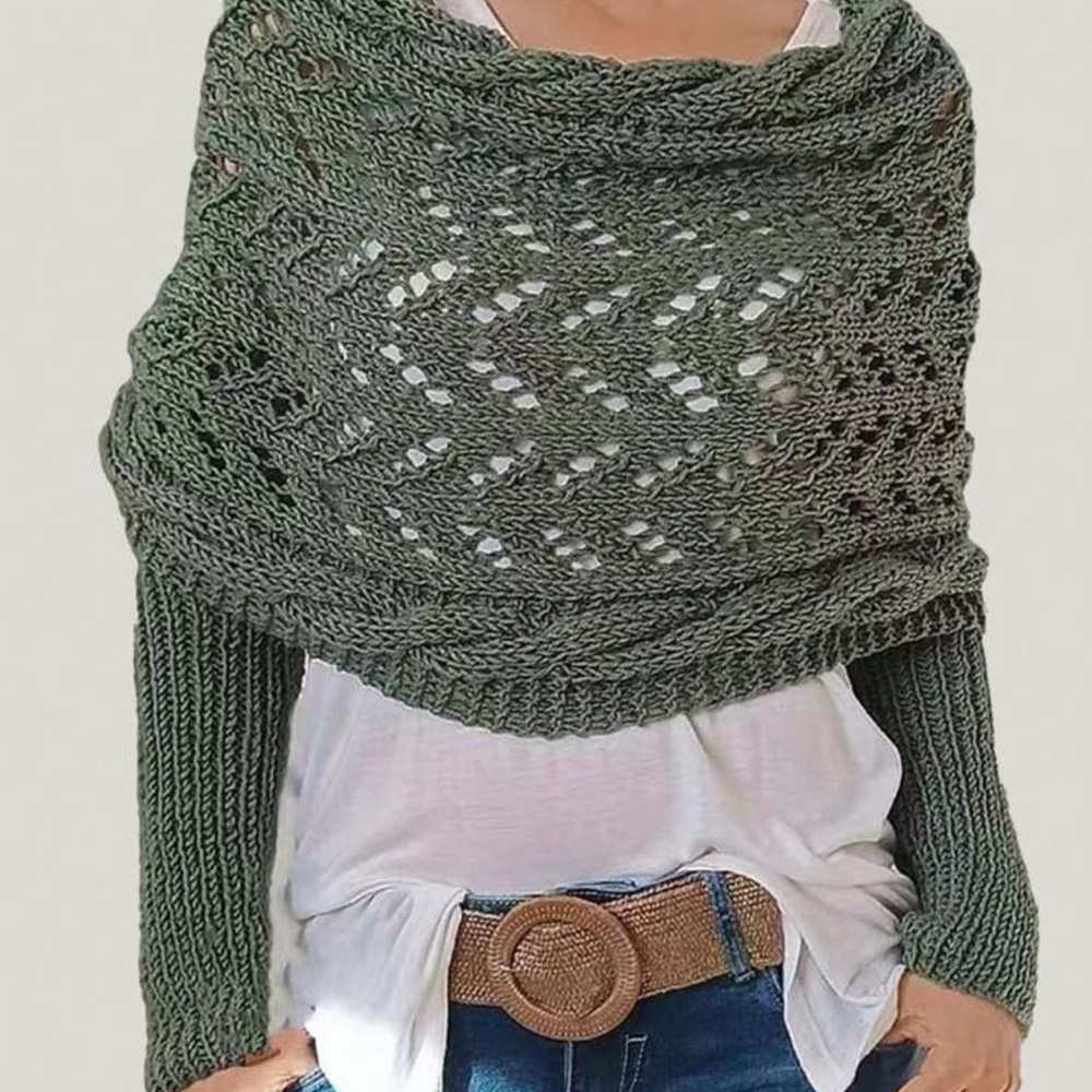 Women's Green Knit Sweater